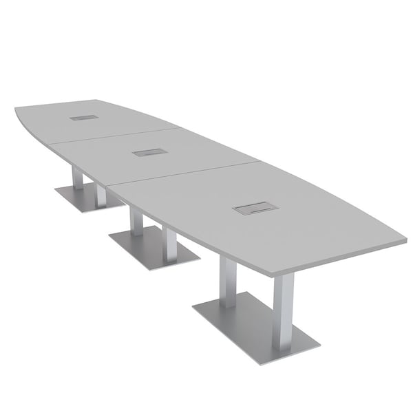 45 in W, 165.75 in L, 29 in H, Engineered Wood Top, Grey